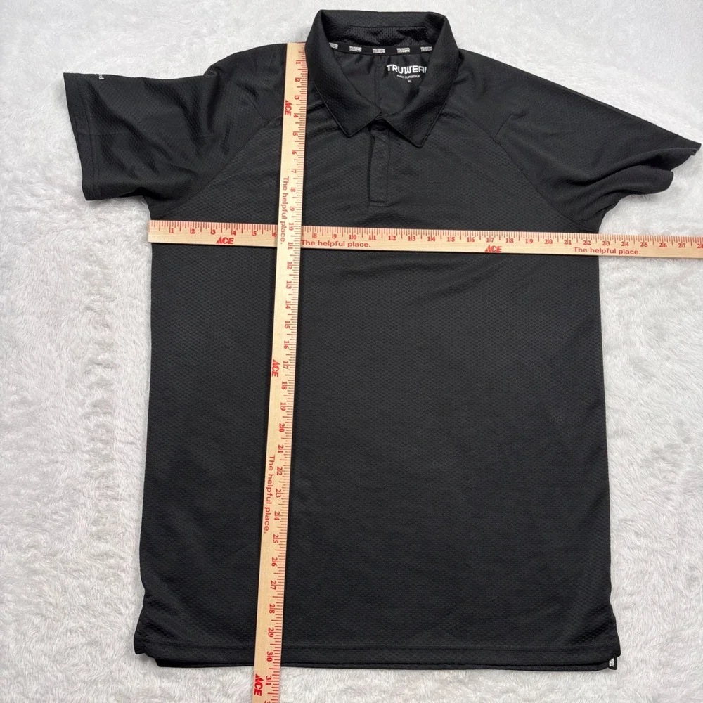 ADT‎ Authorized Dealer Logo Polo Shirt Mens XL (FIT M) Black Stretch Employee